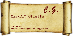 Czakó Gizella névjegykártya