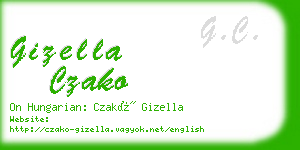 gizella czako business card