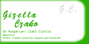 gizella czako business card